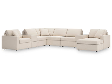 Modmax 8-Piece Modular Next-Gen Nuvella™ Performance Fabric Sectional with Chaise and Storage Consoles