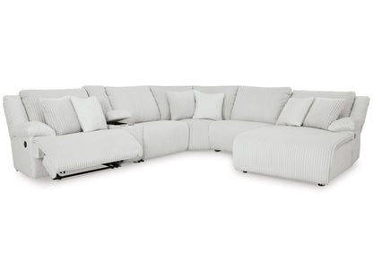 Top Tier 6-Piece Manual Reclining Modular Sectional with Chaise and Console - Alloy