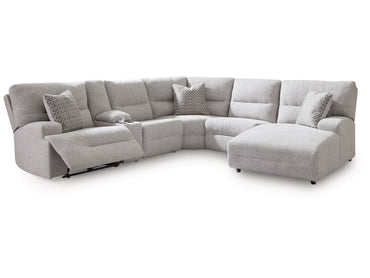 Acklen Place Next-Gen Nuvella™ Performance Fabric Dual Power Reclining Modular Sectional with Chaise -  Pewter