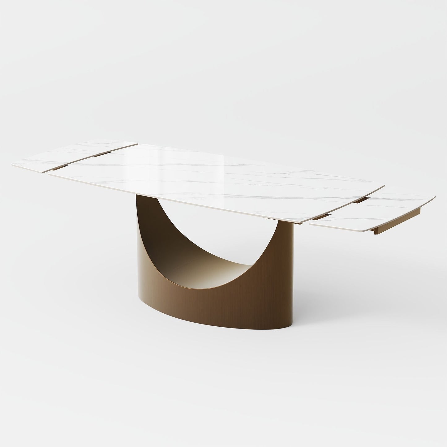 Aman Dining Table 71"-95" (Glossy White)