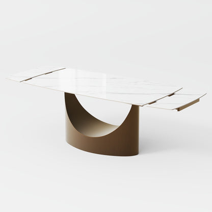 Aman Dining Table 71"-95" (Glossy White)