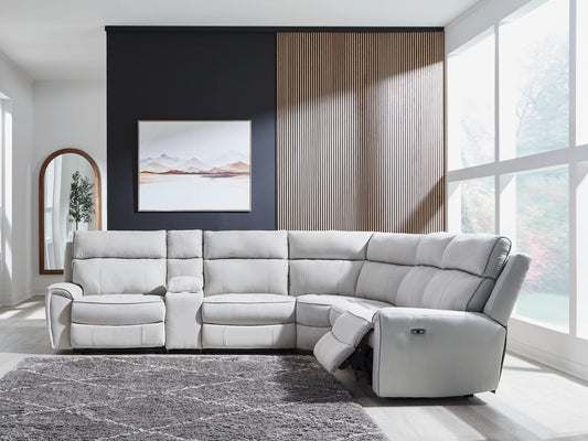 Grafton Pike 6-Piece Dual Power Reclining Sectional with Console