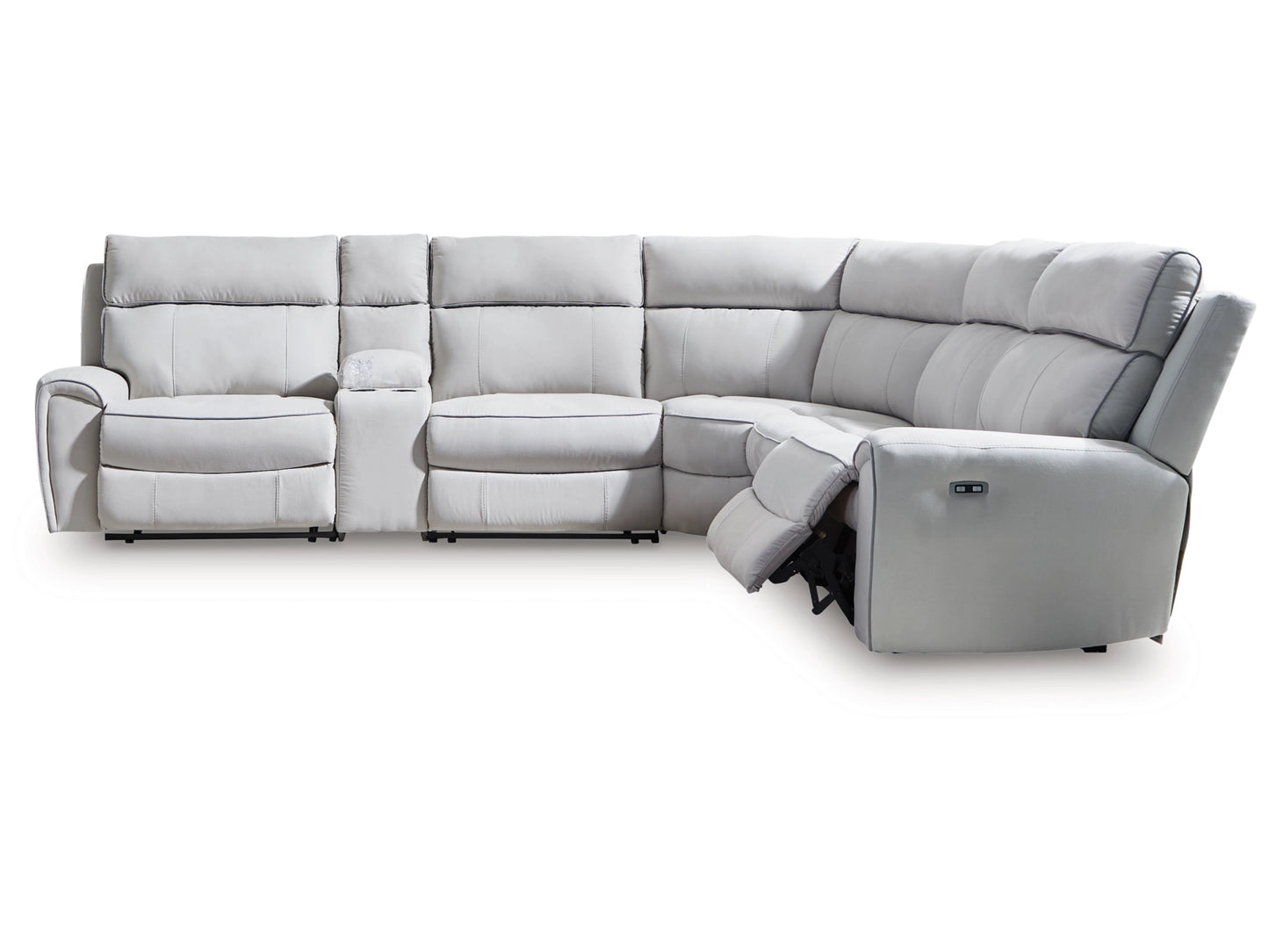 Grafton Pike 6-Piece Dual Power Reclining Sectional with Console