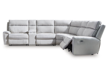 Grafton Pike 6-Piece Dual Power Reclining Sectional with Console