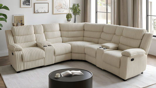 Calantha (Cream) Reclining Sectional