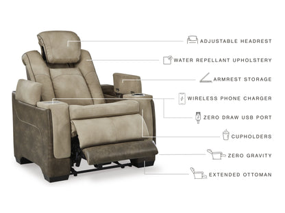 Next-Gen DuraPella Performance Fabric Dual Power Recliner - Sand