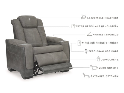 Next-Gen DuraPella Performance Fabric Dual Power Recliner - Slate