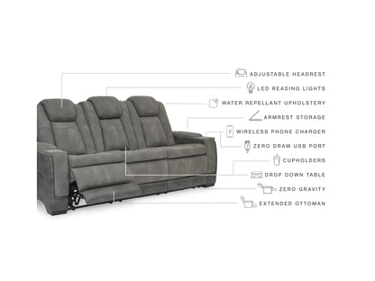Next-Gen DuraPella Performance Fabric Dual Power Reclining Sofa - Slate