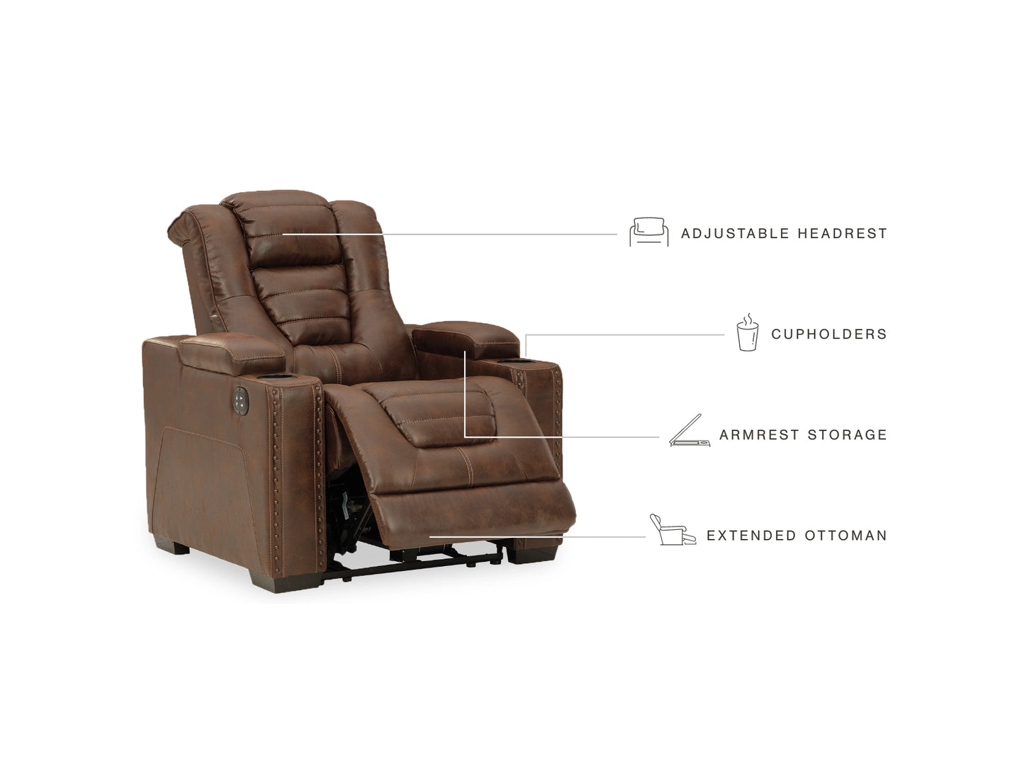 Owner's Box Dual Power Recliner - Thyme