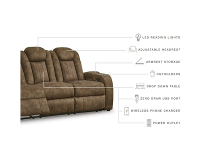 Wolfridge Dual Power Reclining Sofa - Brindle