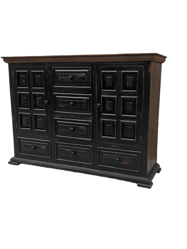 Rustic Style Dresser - Black