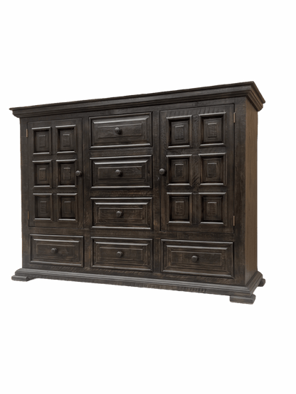 Rustic Style Dresser - Dark Walnut