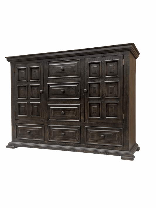 Rustic Style Dresser - Dark Walnut