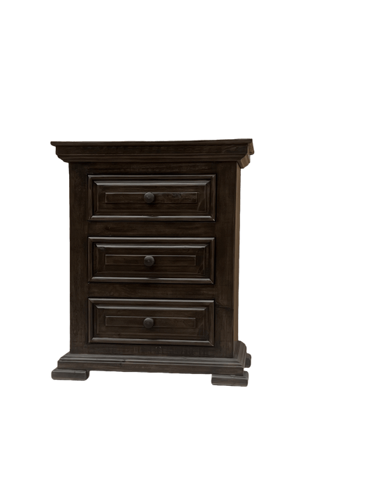 Rustic Style Nightstand - Dark Walnut