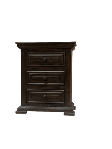 Rustic Style Nightstand - Dark Walnut