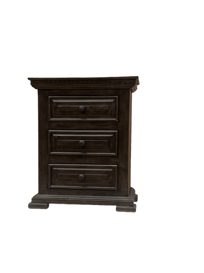 Rustic Style Nightstand - Dark Walnut