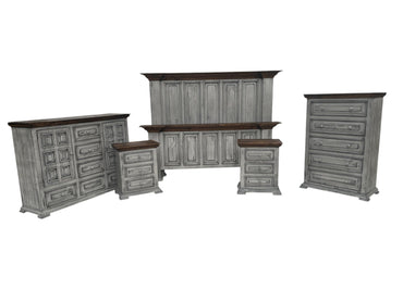 Arizona White Wash Bedroom Collection (Bed, Dresser, Nightstand & Chest Bundle)