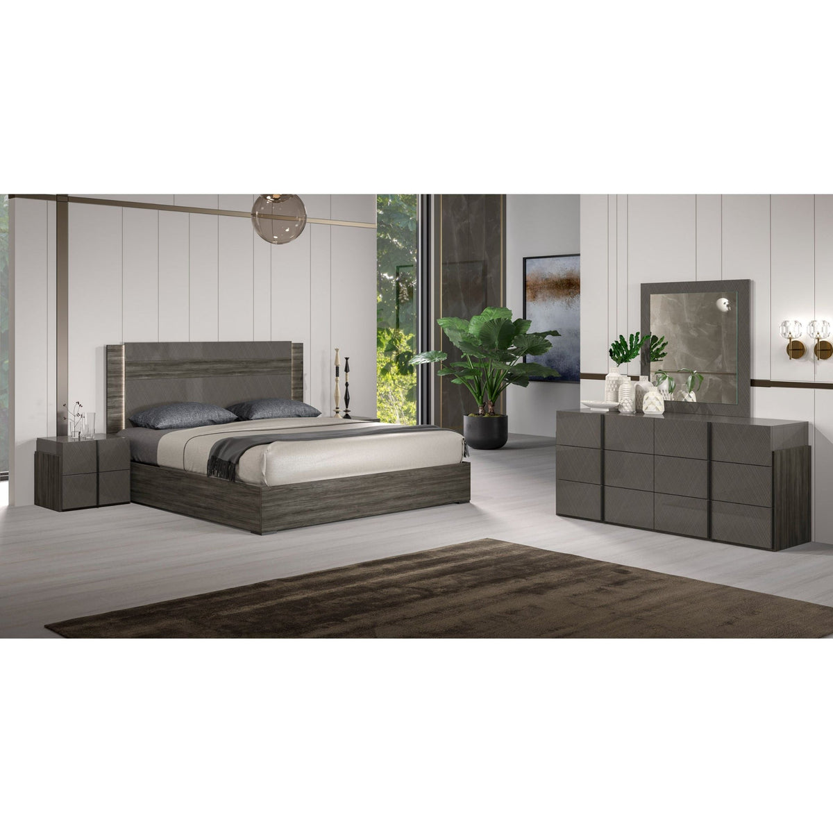 Aryan Collection (Grey) Bedroom Set