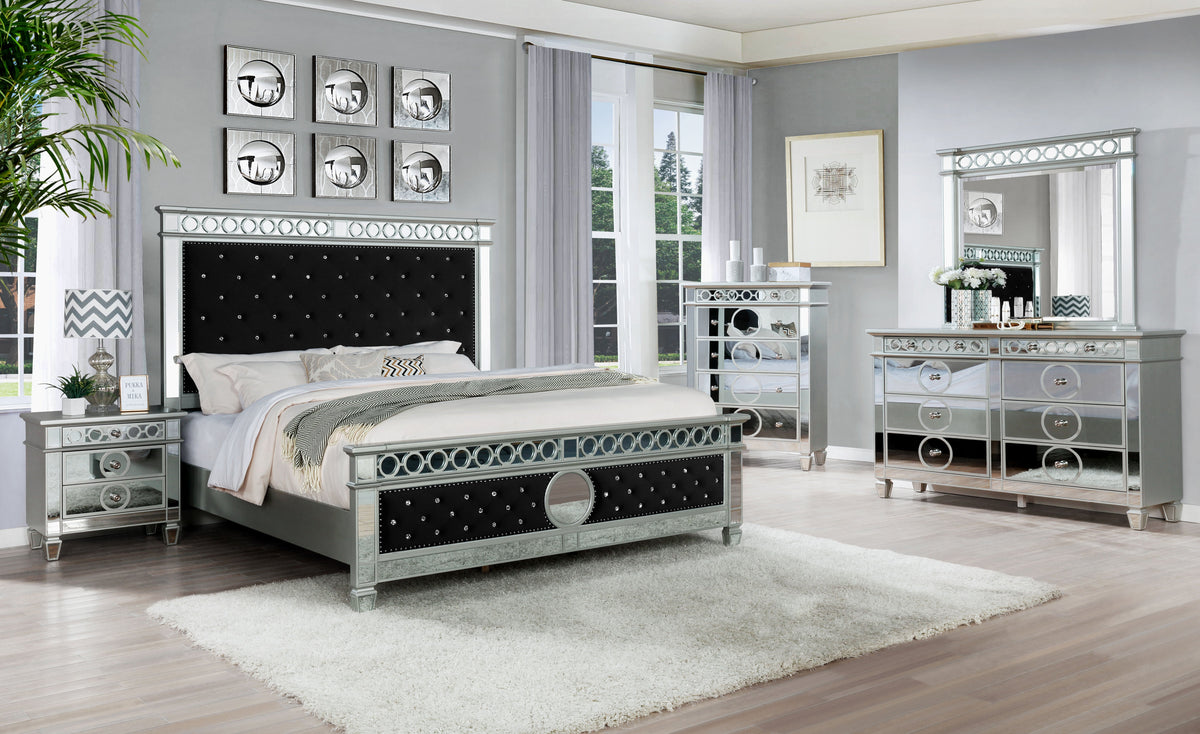 Bella (Black Velvet) Bedroom Set
