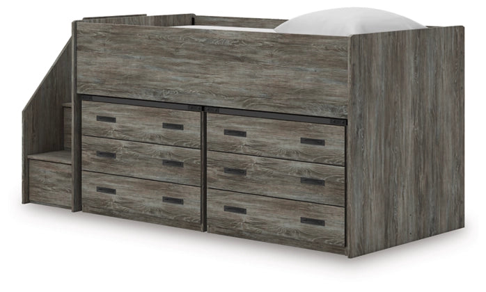 Frandern Twin Loft Bed with Drawer Storage