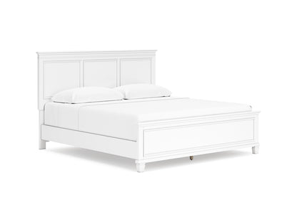 Fortman Panel Bed with Mirrored Dresser, Chest and 2 Nightstands