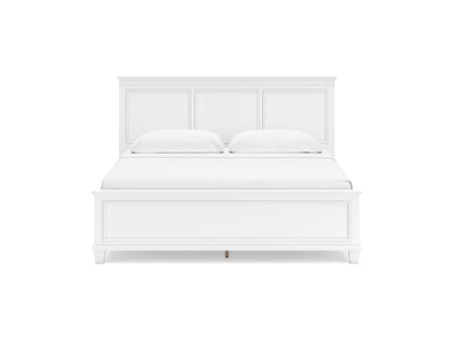 Fortman Panel Bed with Mirrored Dresser, Chest and 2 Nightstands