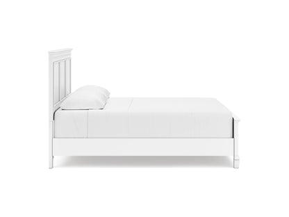 Fortman Panel Bed with Mirrored Dresser, Chest and 2 Nightstands