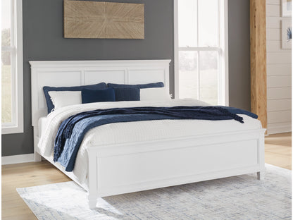 Fortman Panel Bed with Mirrored Dresser, Chest and 2 Nightstands