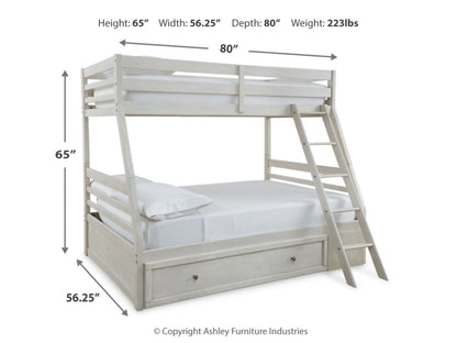 Robbinsdale Twin over Full Bunk Bed with Storage