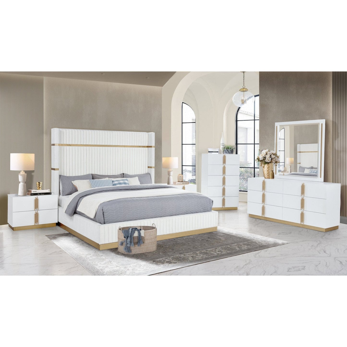 Evon Bedroom Set (White)
