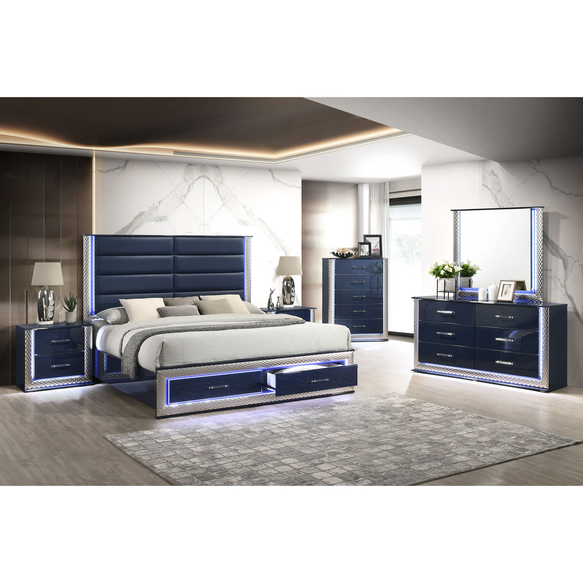 Aya (LED Set) Bedroom Set