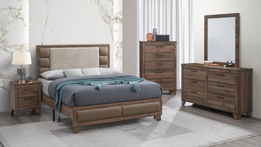 Mily Bedroom Set (Walnut Brown)
