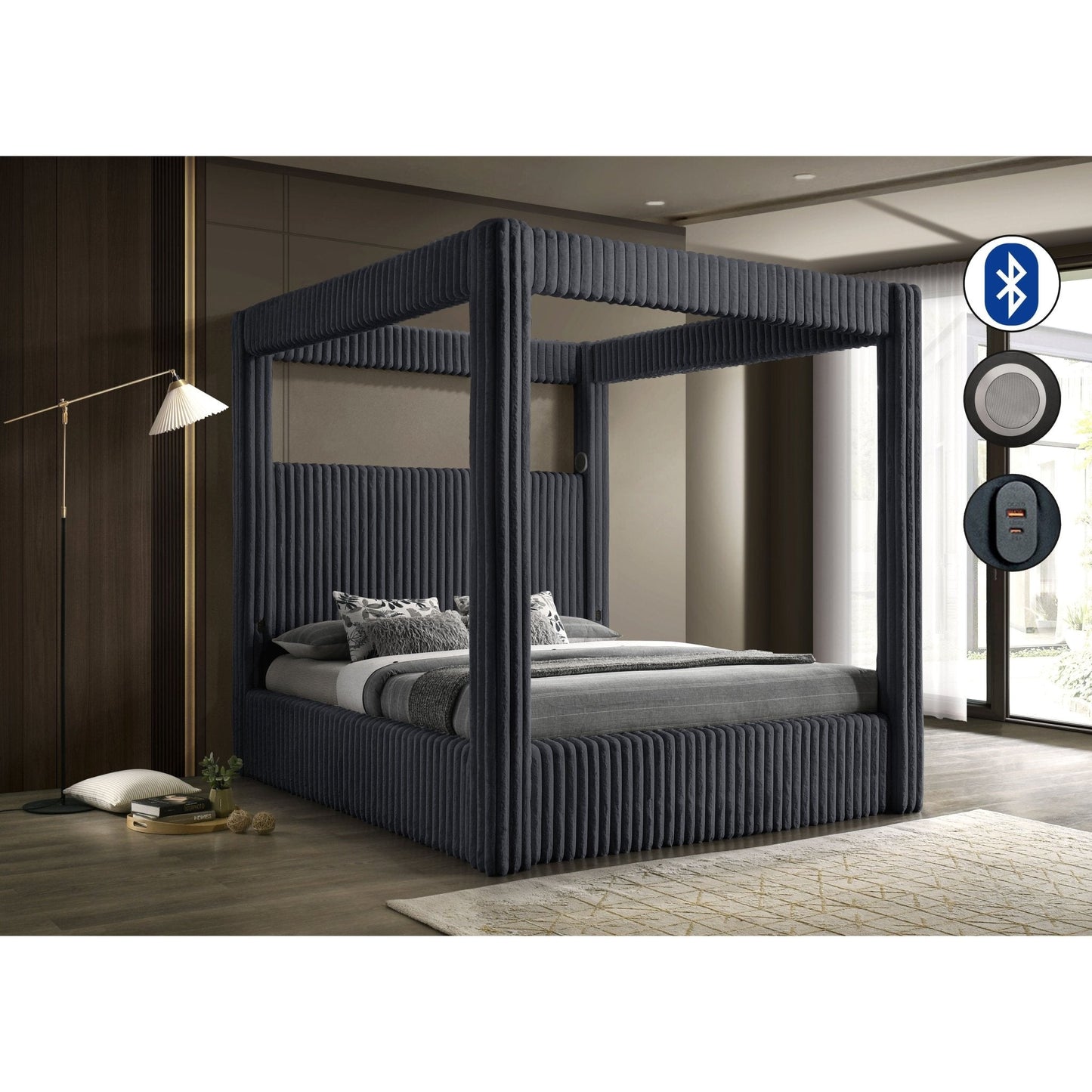 Atlam w/Henley (Grey) Bedroom Set