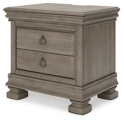 Habana Sleigh Bed with Mirrored Dresser and Nightstand