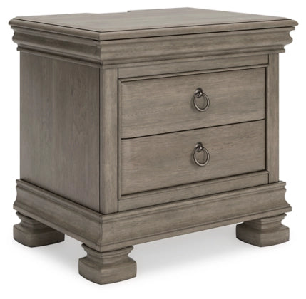 Habana Sleigh Bed with Mirrored Dresser and Nightstand