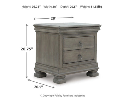 Habana Sleigh Bed with Mirrored Dresser and Nightstand