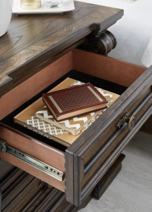 Savannah Upholstered Bed with Mirrored Dresser and Nightstand