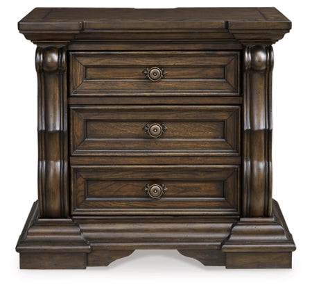 Savannah Upholstered Bed with Mirrored Dresser and Nightstand