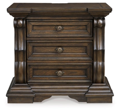 Savannah Upholstered Bed with Mirrored Dresser and Nightstand