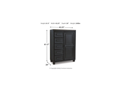 Carolina 5 Drawer Door Chest