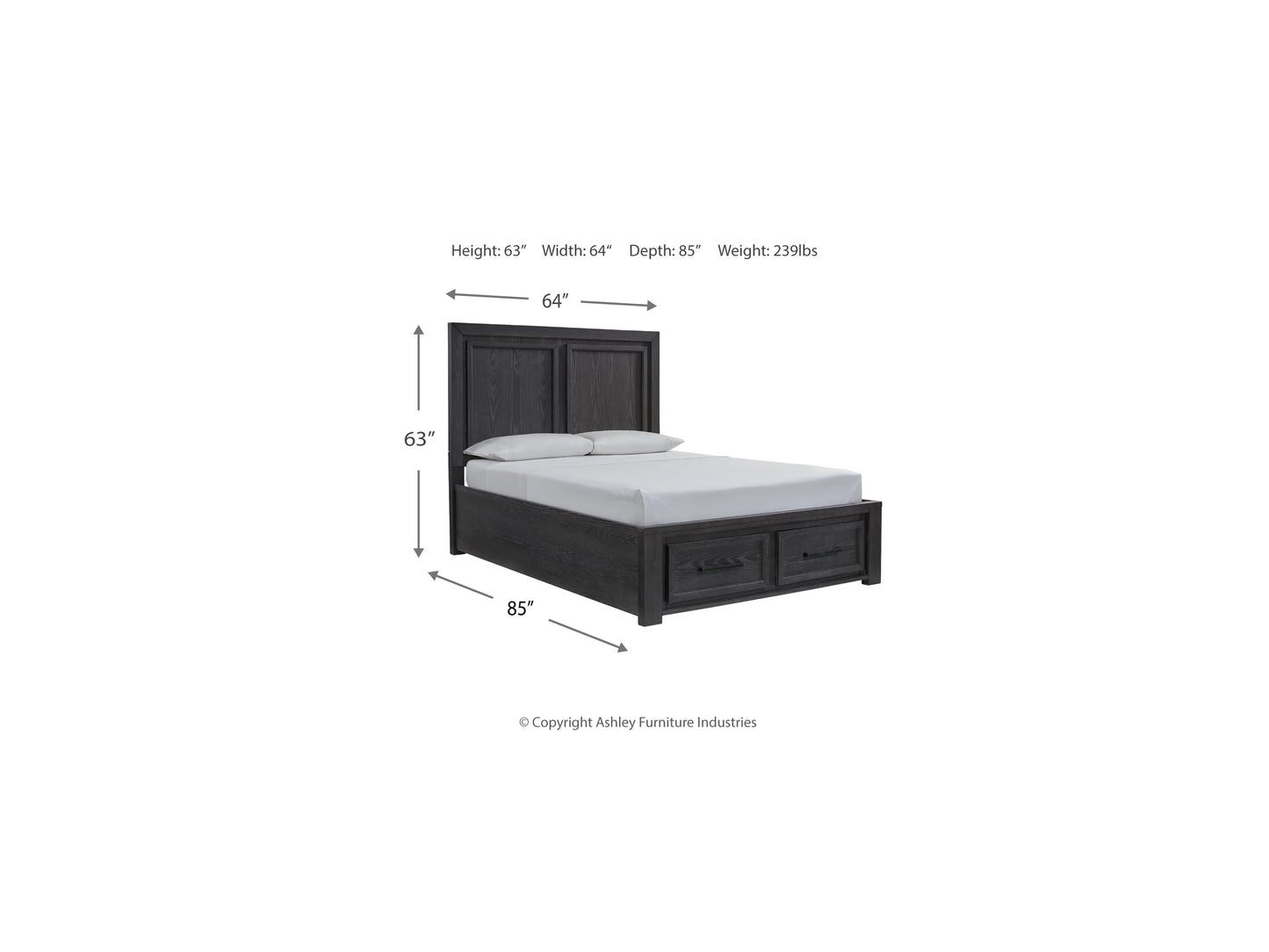 Carolina Panel Storage Bed