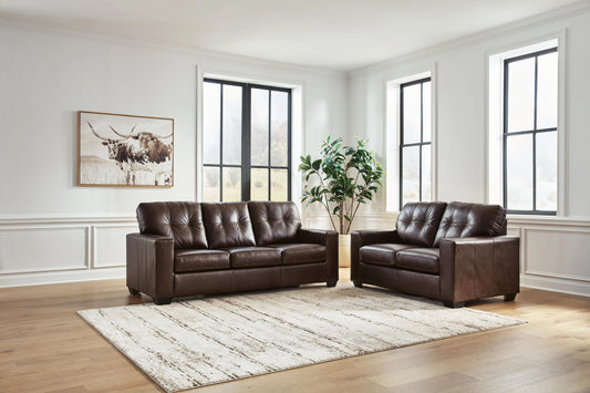 Santorine Leather Sofa and Loveseat
