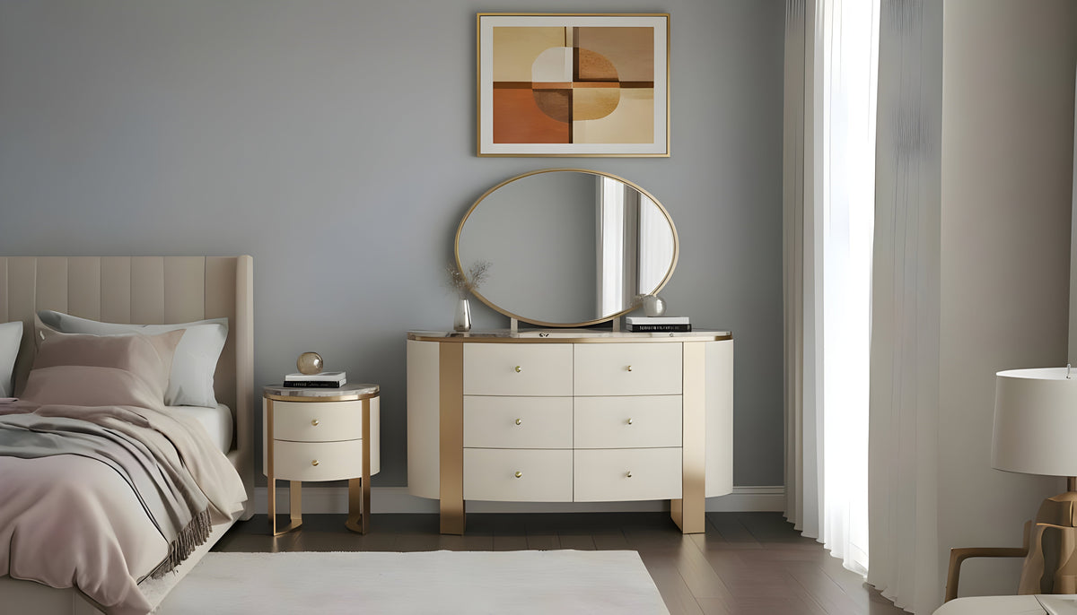 Corvina Bedroom Dresser & Mirror