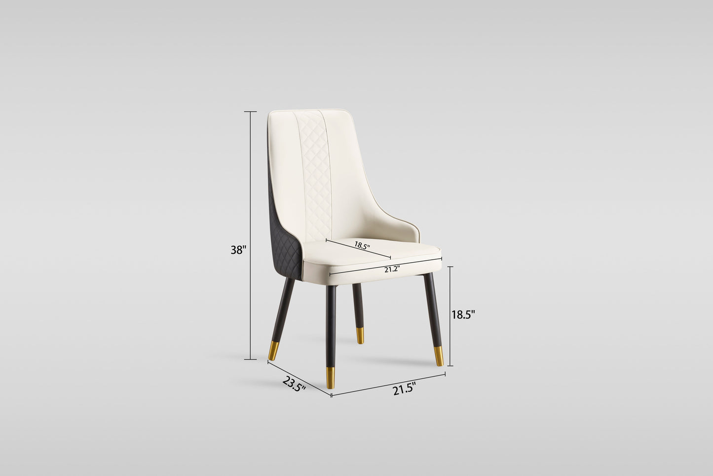 Toni Dining Chair (Beige/Black)