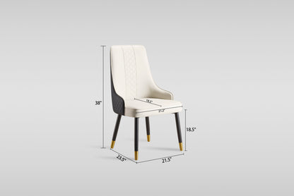 Toni Dining Chair (Beige/Black)