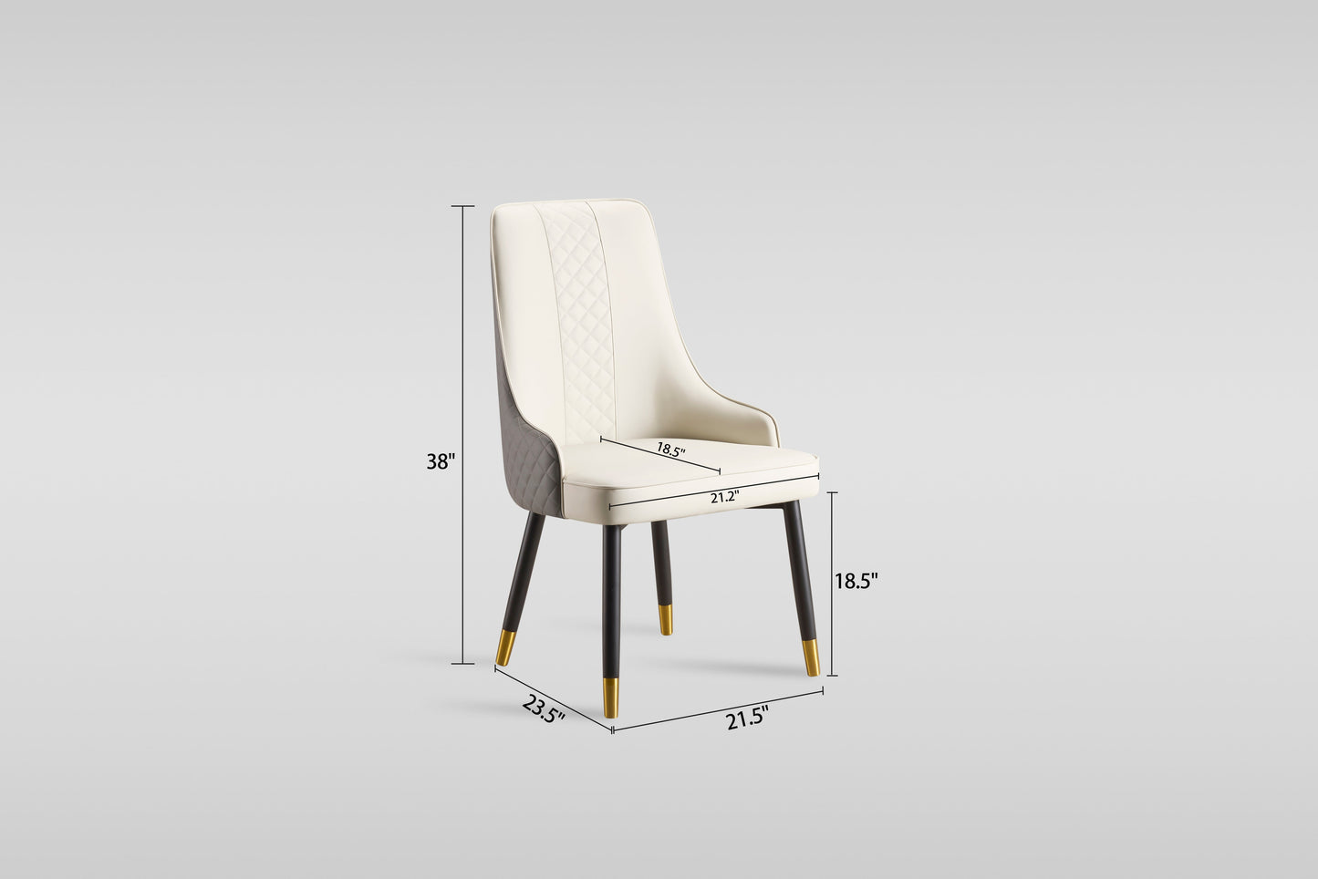 Toni Dining Chair (Beige/Grey)