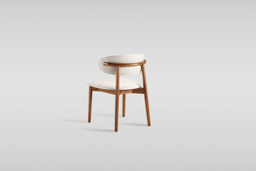 Yomi Dining Chair (Beige/Walnut)