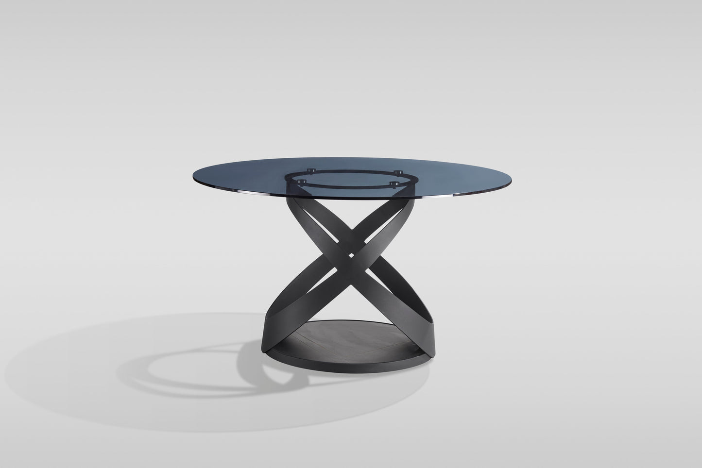 Dimi Dining Set (Smoke Glass/Black)