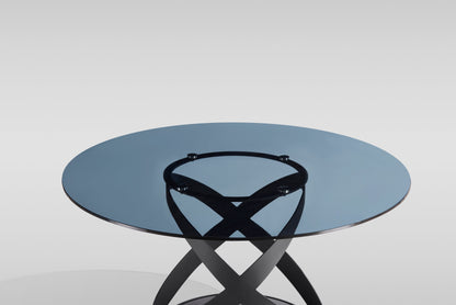 Dimi Dining Set (Smoke Glass/Black)