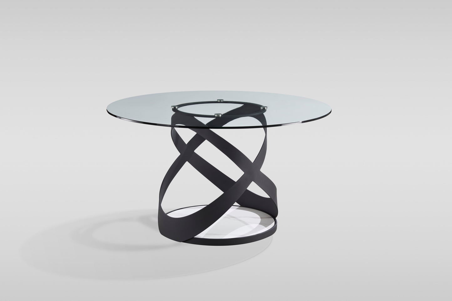 Dimi Dining Set (Clear Glass/Black)